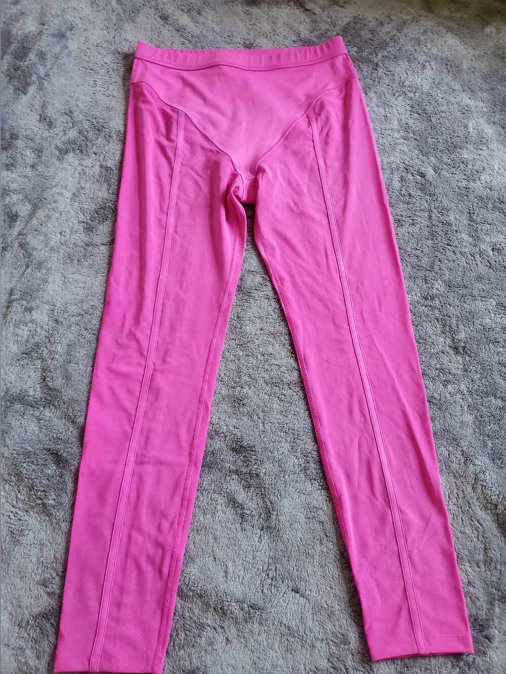 Peloton X Brittany Allen Solid Panty Mesh Athletic Legging Bright Pink, X- LARGE